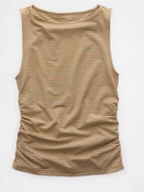 American Eagle Ruched Boatneck Tank